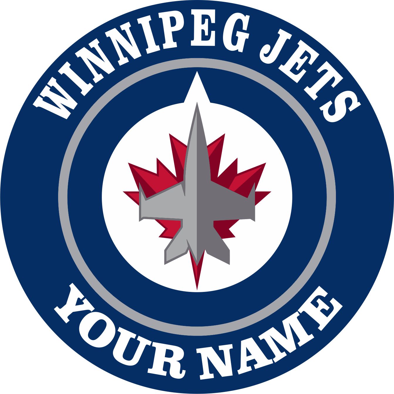 Winnipeg Jets Customized Logo iron on paper